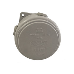 Armoured Cable 4 Way M20 Empty Junction Box (Ø120x62mm) Grey