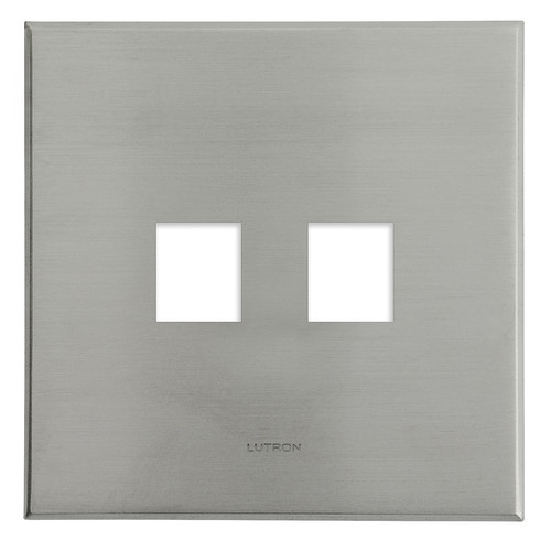 Complimentary 2 Port Frame Plate Nickel Frameless 2 Gang