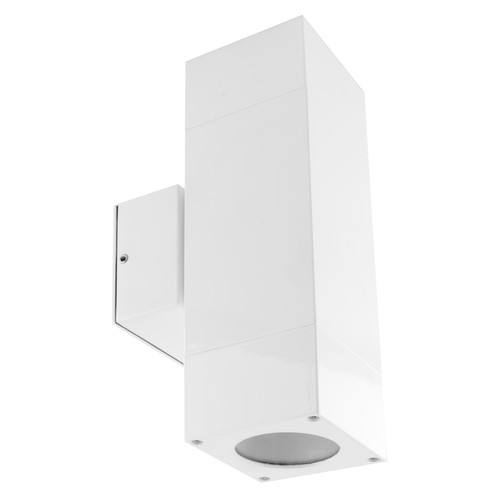 Up and Down Fixed Outdoor Garden Pillar Box 240V White 2 x 35W