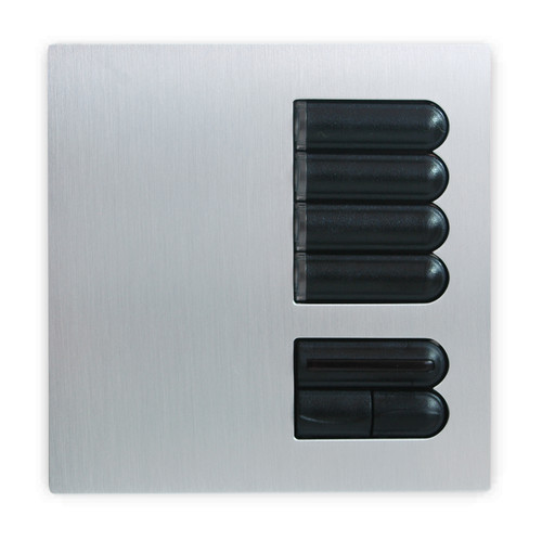 Lutron European Wall Switch Satin Chrome 4 Button Dimmer