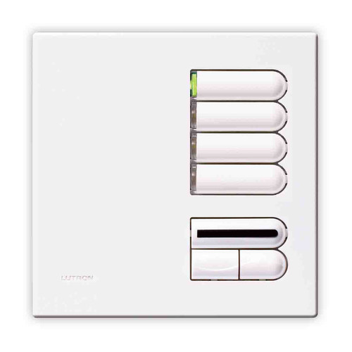 Lutron European Wall Switch White 4 Scene