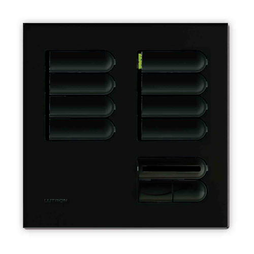 Lutron European Wall Switch Black 8 Scene