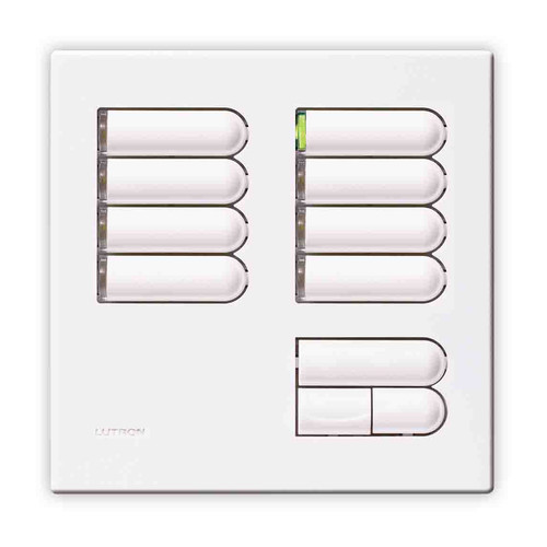 Lutron European Wall Switch White 8 Scene
