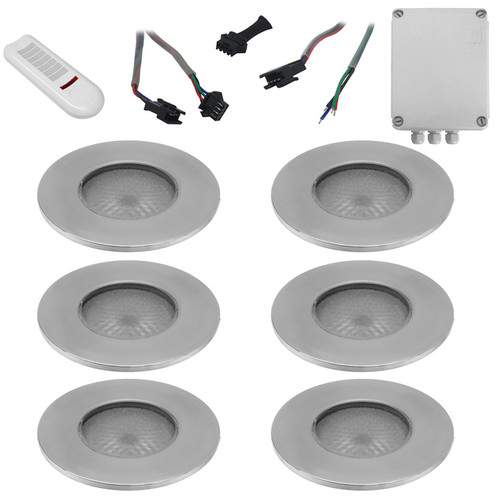 Phantom Round 40° RGB Recessed Uplight Outdoor 350mA Master 6 RGB 6 x 3W