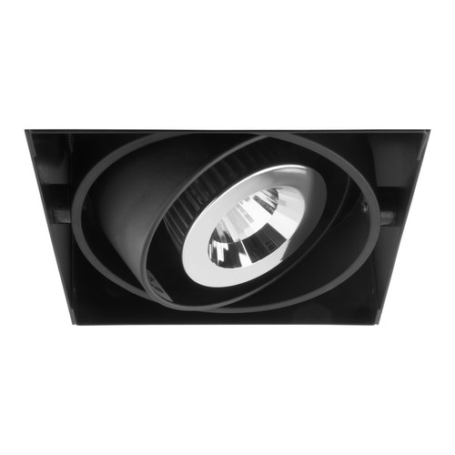 Grid Trimless Single MR16 Downlight 12V 50W Black