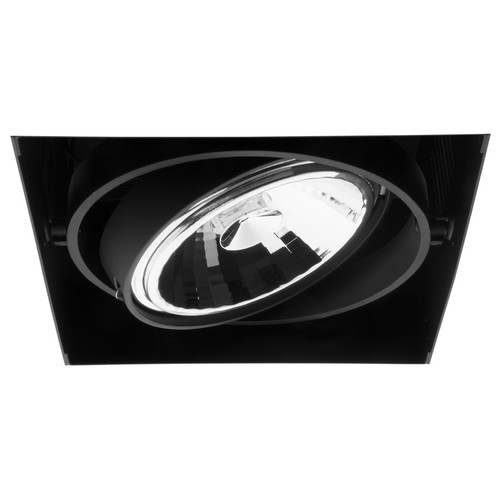 Grid Trimless Single AR111 Downlight 12V 75W Black