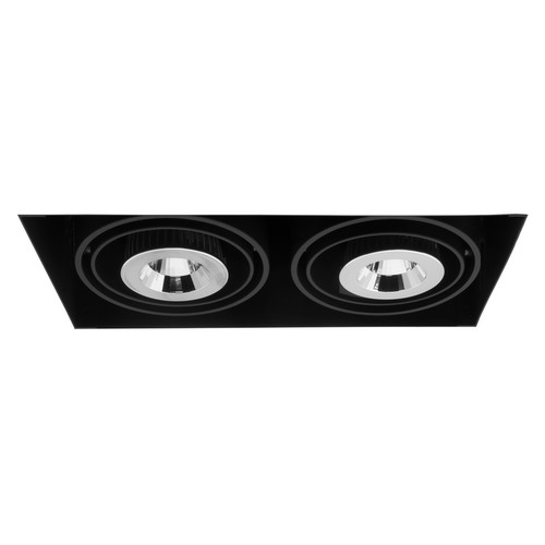 Grid Trimless Double MR16 Downlight 12V 2 x 50W Black