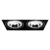 Grid Trimless Double AR111 Downlight 12V 2 x 75W Black