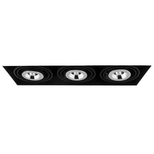 Grid Trimless Triple MR16 Downlight 12V 3 x 50W Black