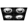 Grid Trimless Quadruple AR111 Downlight 12V 4 x 75W Black