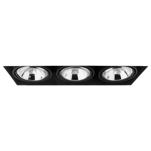 Grid Trimless Triple AR111 Downlight 12V 3 x 75W Black