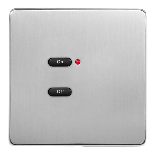 RAKO Wireless Wall Switch 2 Button Stainless Steel Screwless