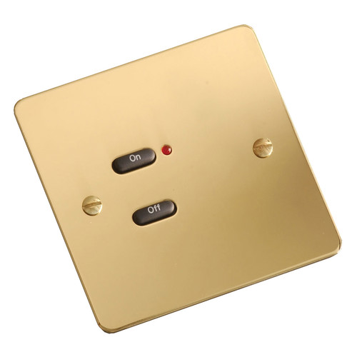 RAKO Face Plate 2 Button Polished Brass