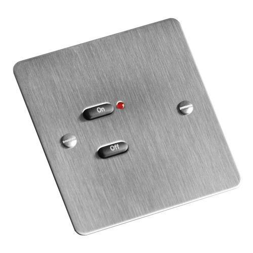 RAKO Face Plate 2 Button Stainless Steel