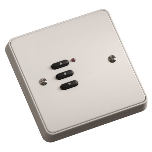 RAKO Wireless Curtain/Blind Wall Plate 3 Button White