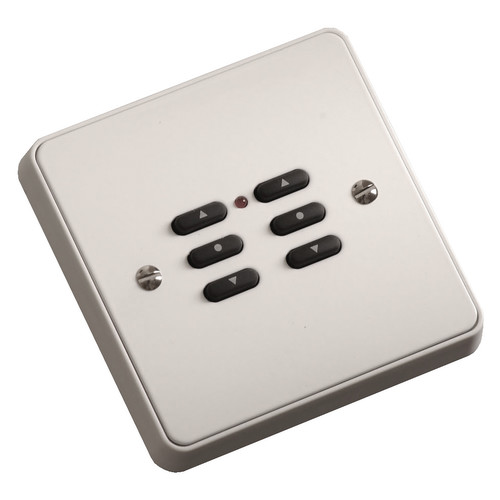 RAKO Wireless Curtain/Blind Wall Plate 6 Button White