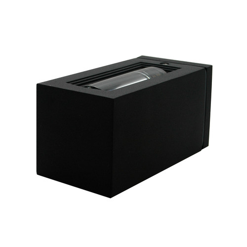 King Cross Outdoor Garden Pillar Wall Light 60W Black