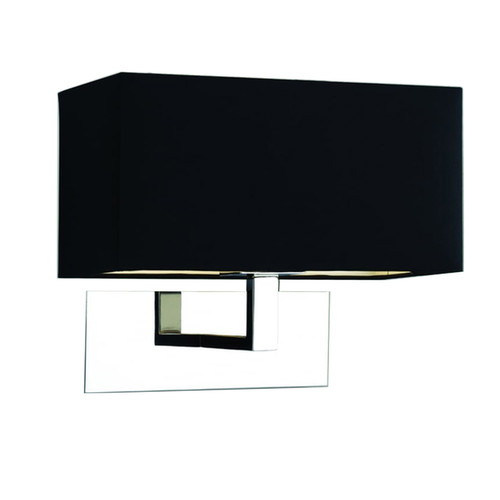 Park Lane Wall 240V (0516) 60W Black Shade (incl.) / Polished Chrome
