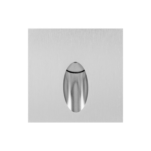Battlestar Square Recessed 700mA 3W Low Level Wall Light Silver 3000K Warm White