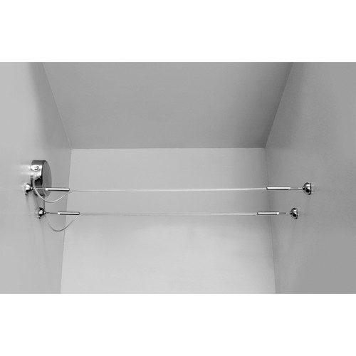Fixing Kit with Wall Mains Supply Chrome 35mm