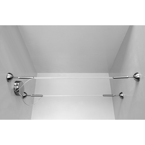 Fixing Kit with Wall Mains Supply Satin Nickel 50mm
