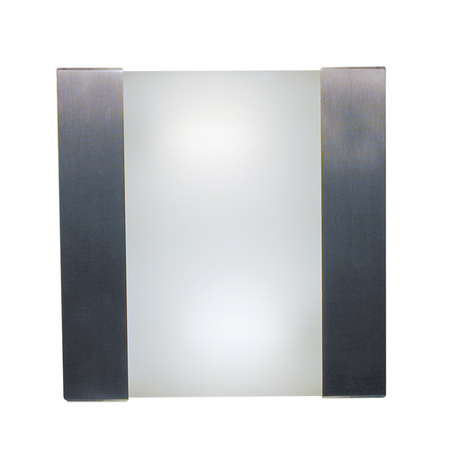 Quadro Plain Wall Light  240V 2 x 18W Silver / Opal