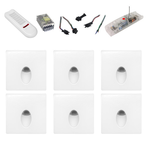 Pierrot RGB Master Kit 6 350mA Low Level Wall Lights 6 x 3W RGB