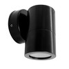 Smooth Pillar Outdoor Garden Wall Light 240V Black 35W