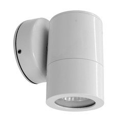 Smooth Pillar Outdoor Garden Wall Light 240V White 35W