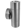 Smooth Pillar Up & Down Outdoor Garden Wall Light 240V Marine 316 Stainless Steel 2 x 35W