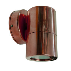 Smooth Pillar Outdoor Garden Wall Light 240V Copper 35W