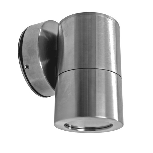 Smooth Pillar Outdoor Garden Wall Light 240V Marine 316 Stainless Steel 35W