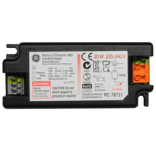 Metal Halide Ballast 20W Black