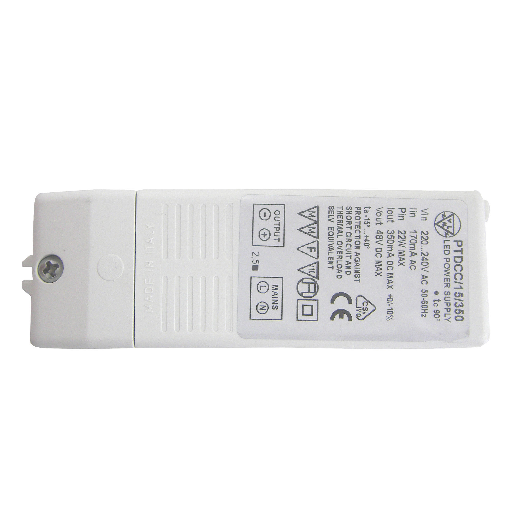 Saxby 43816 LED Driver - Constant Current 12W 350mA For Indoor Lamps & Bulbs (White)