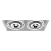 Grid Trimless Double MR16 Downlight 12V 2 x 50W White