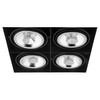 Grid Trimless Quadruple AR70 Downlight 12V 4 x 50W Black