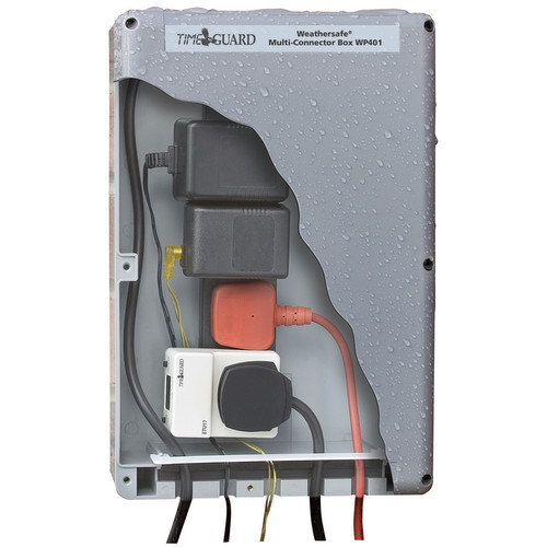 Outdoor Multi-Connector Box 4 Gang Grey