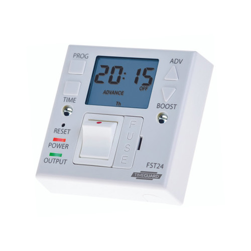 24 Hour Fused Spur Time Switch White