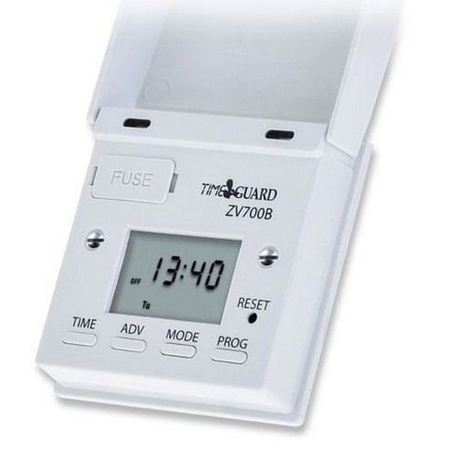 7 Day Digital Security Light Switch 1 Gang White