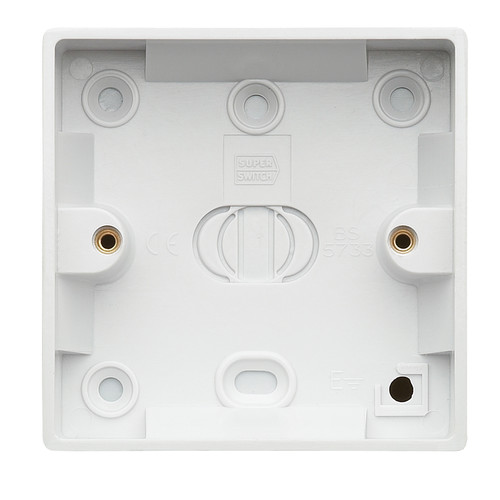 Single Plate Back Box Plastic 47mm