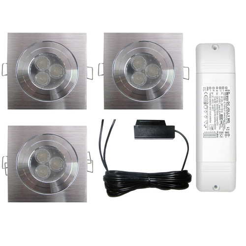 Contour Square 45° Wired Dimming Kit Aluminium 2700K Warm White