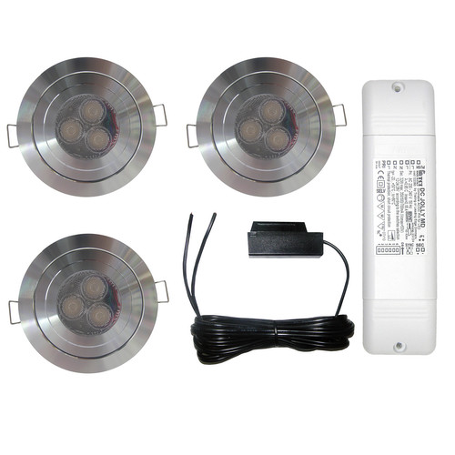 Contour Round 45° Wired Dimming Kit Aluminium 2700K Warm White