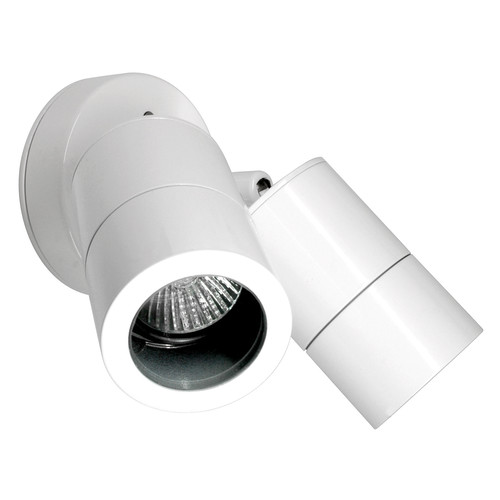 Smooth Adjustable Double Pillar Outdoor Garden Wall Light 240V White 2 x 35W