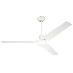 Industrial Ceiling Fan + Wall Control Switch White 1420mm