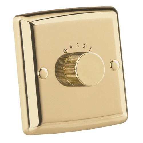 Ceiling Fan Wall Control Switch 4 Speed Polished Brass