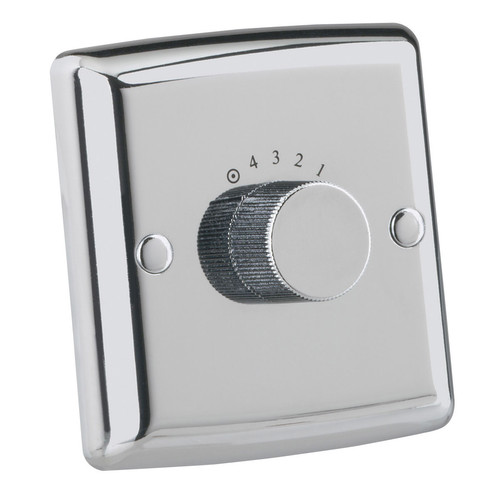 Ceiling Fan Wall Control Switch 4 Speed Polished Chrome
