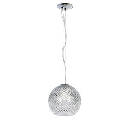 Diamond Large Pendant Light 240V 75W Polished Chrome / Glass