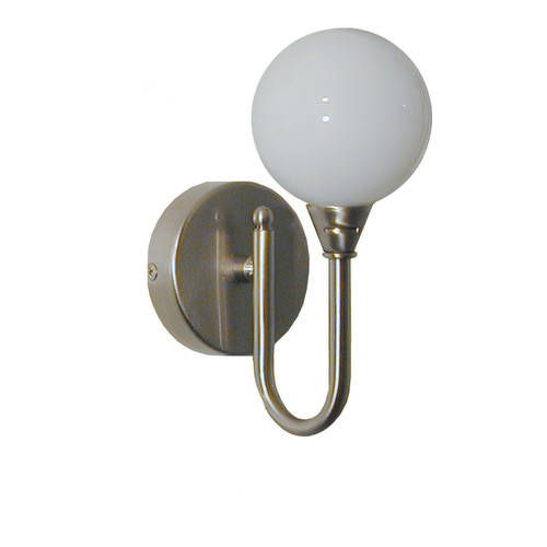 Ball Swan Bathroom IP44 Wall Light Nickel 25W
