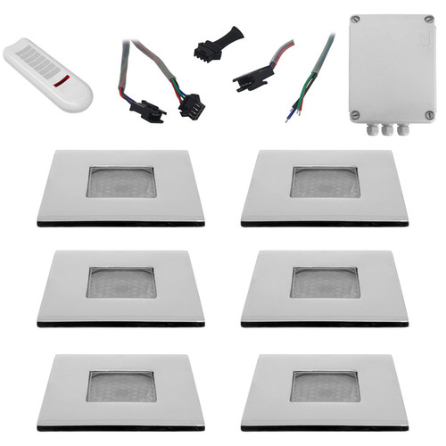 Phantom Square 38° RGB Recessed Uplight Outdoor 350mA Master 6 RGB 6 x 3W