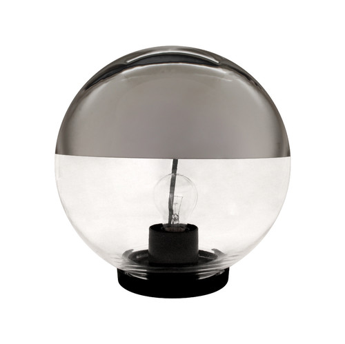 Globe 240V Garden Post Light Crown Silver 250mm